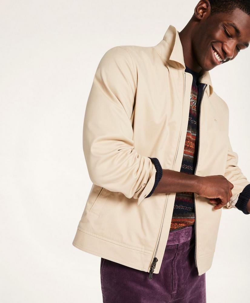 Stretch Cotton Twill Bomber Jacket