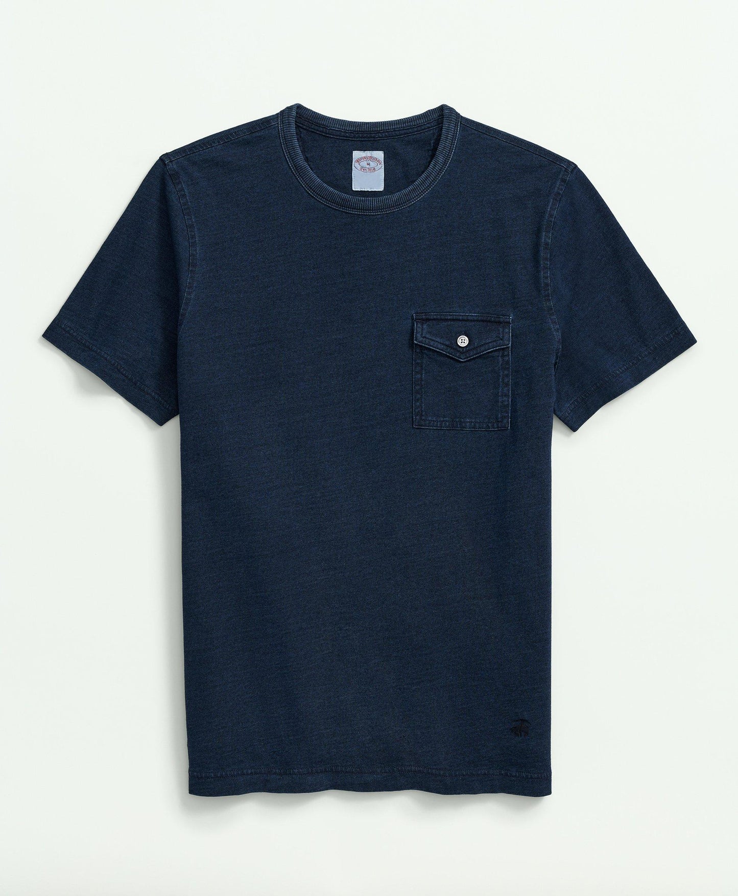 Chest Pocket T-Shirt in Indigo-Dyed Washed Cotton