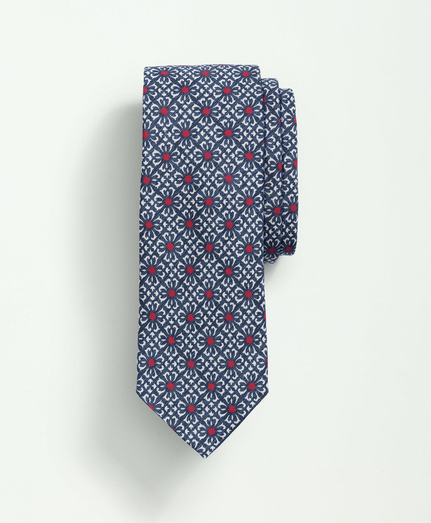 Silk Cotton Block Print Tie