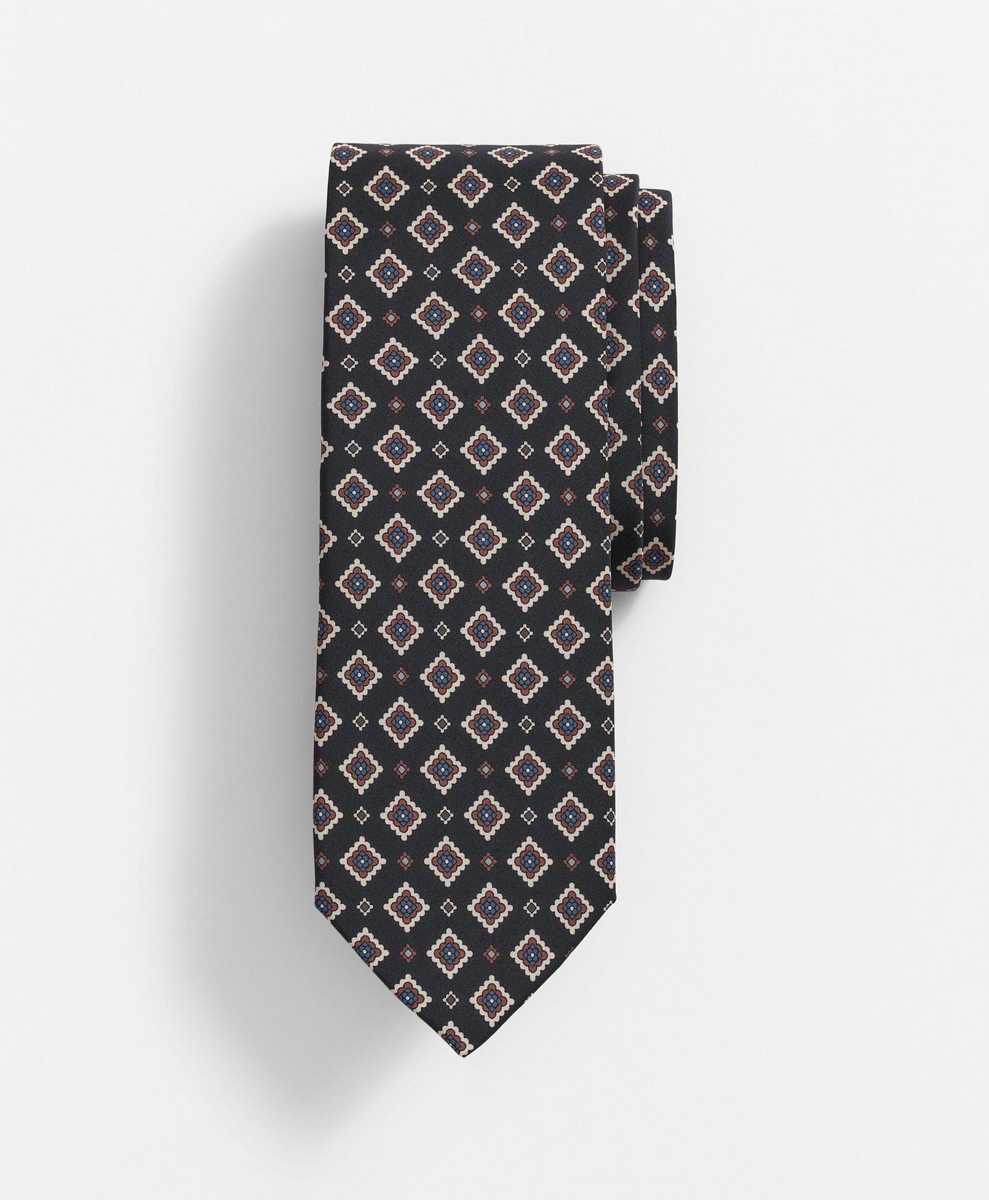 Silk Foulard-Stamp Print Tie