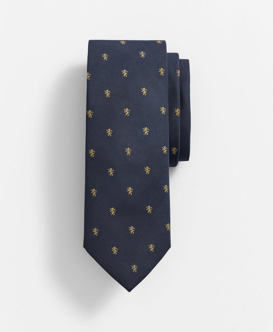 Silk Lion Motif Tie