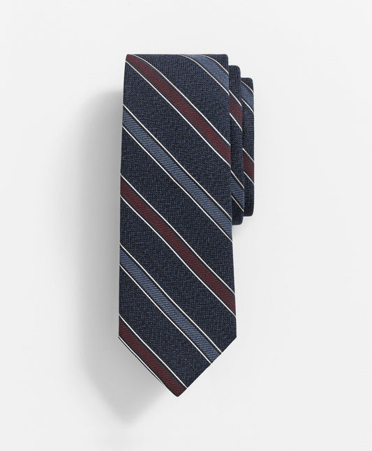 Wool and Silk Alternating Stripe Tie