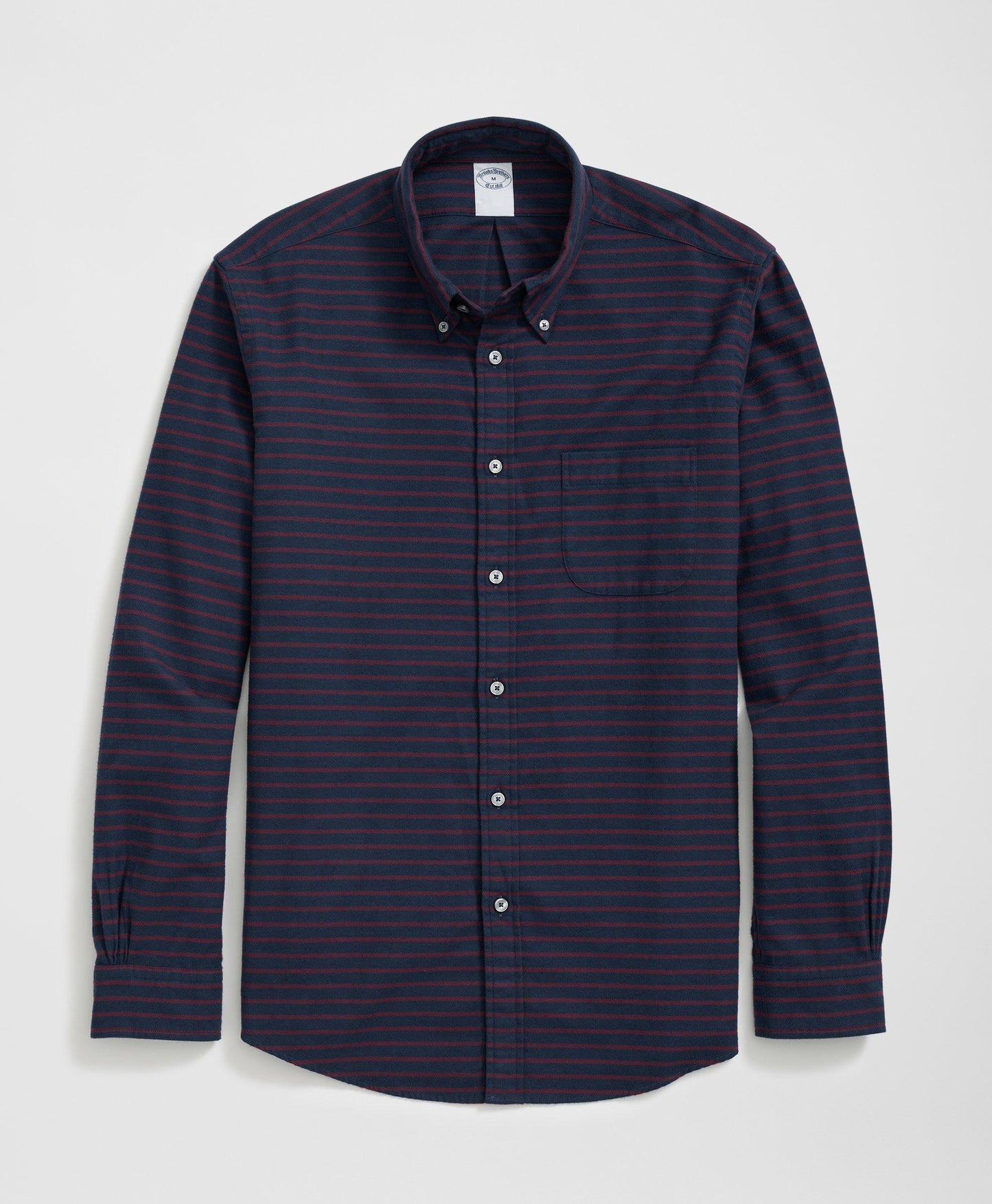 Portuguese Flannel Polo Button Down Collar, Striped Shirt