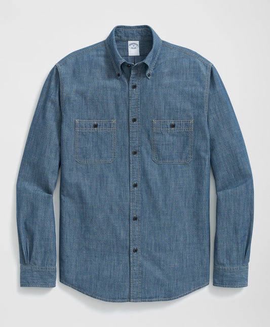 Work Shirt in Indigo Cotton Chambray