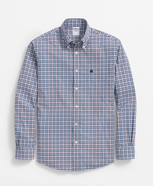 Performance Series Stretch Button-Down Collar, Checked Sport Shirt