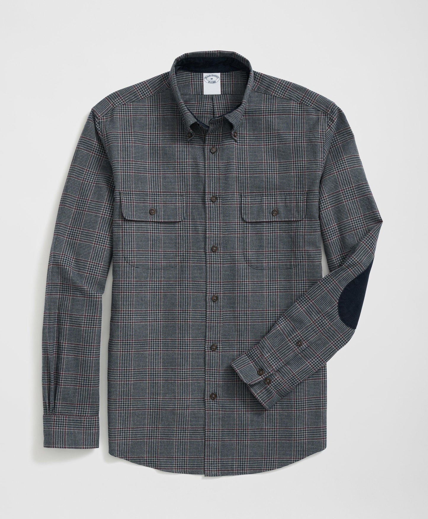 Cotton-Cashmere Sport Shirt in Checked Flannel