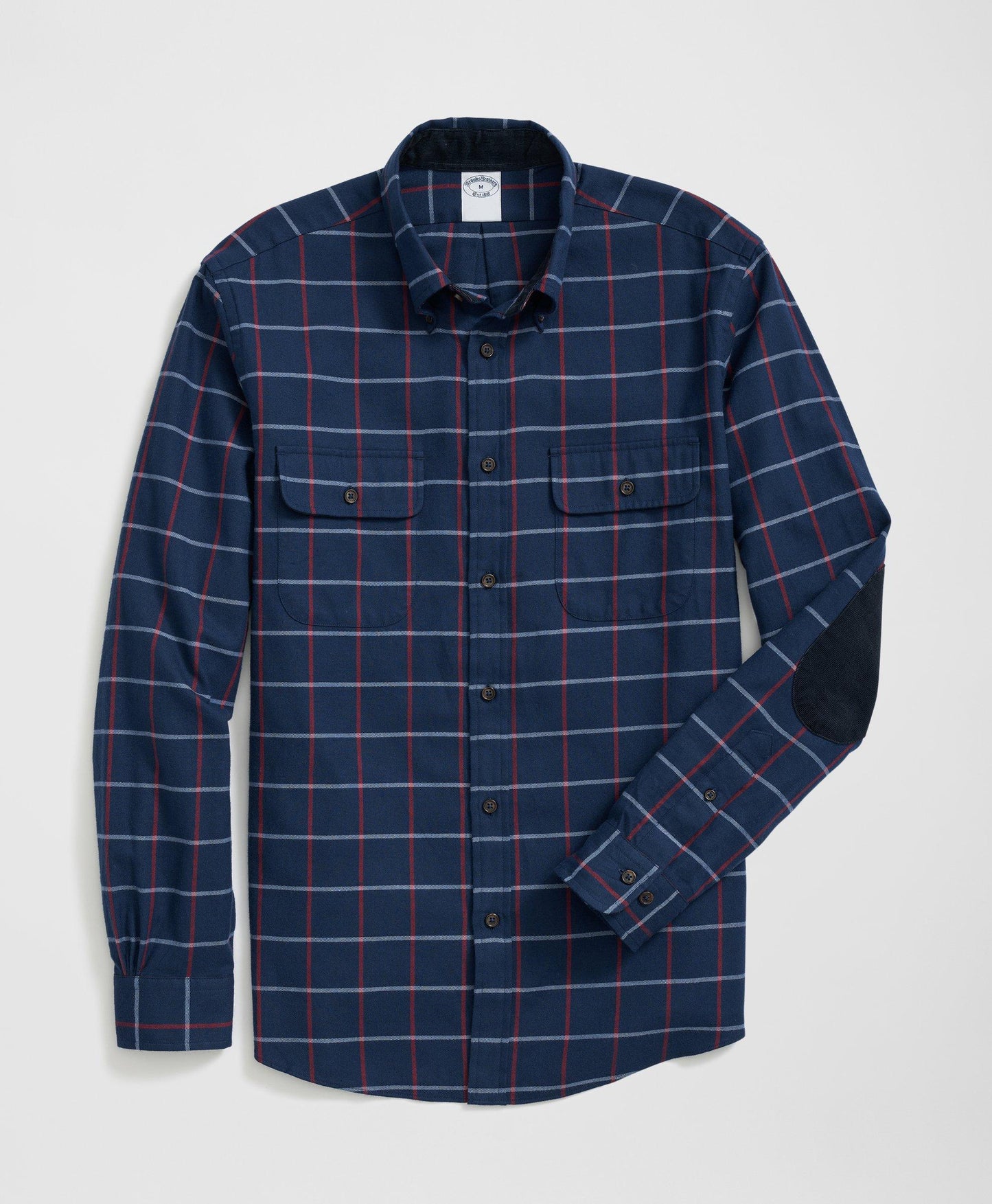 Cotton-Cashmere Sport Shirt in Windowpane Flannel