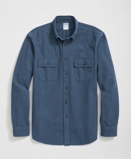 Brushed Cotton Sport Shirt in Flannel