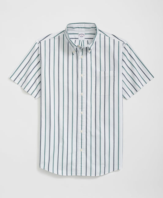 Friday Shirt, Short-Sleeve Poplin Alternating Stripe