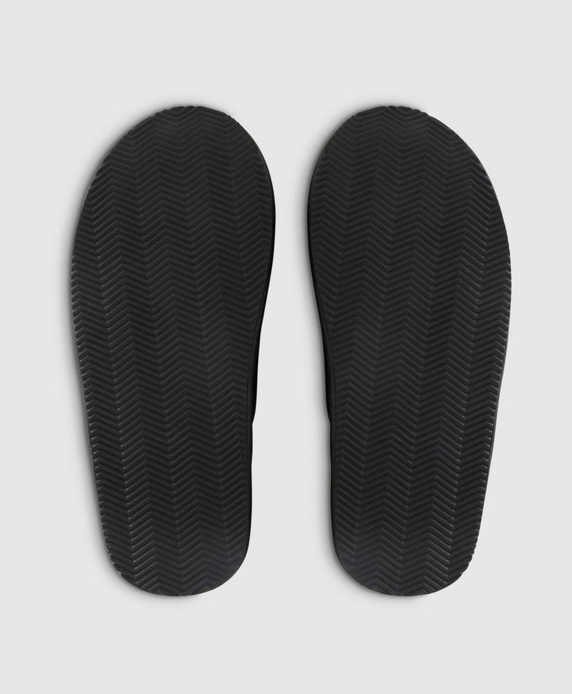 Shearling Lined Leather Slippers