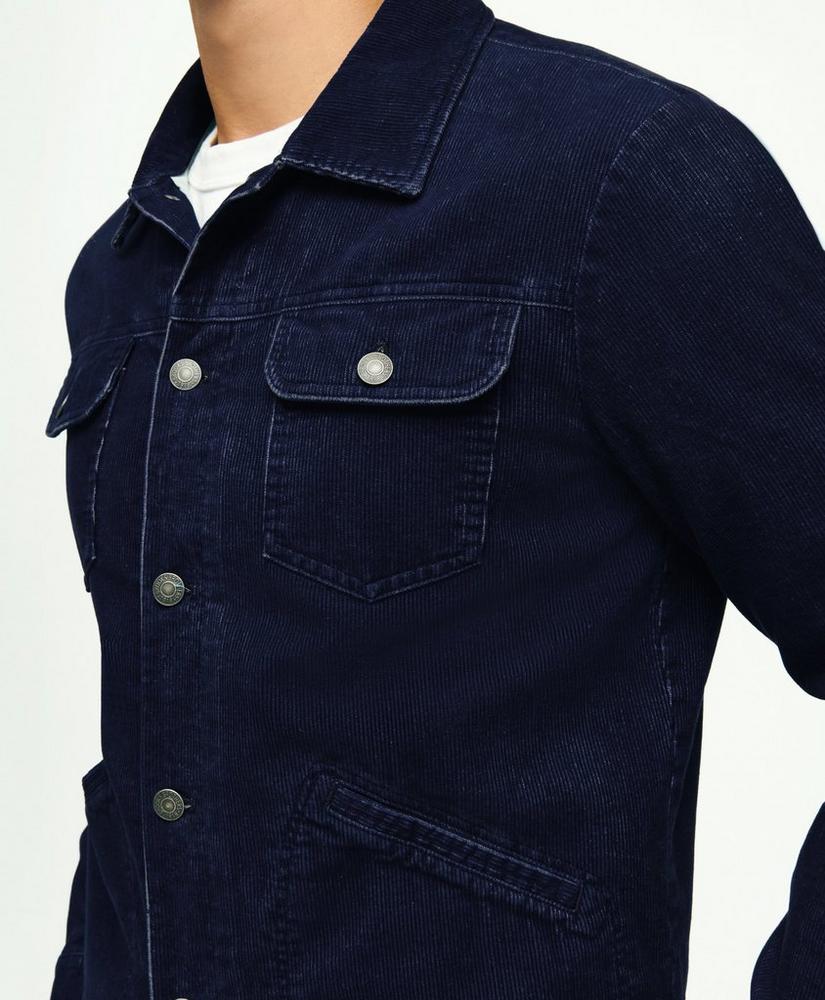 Medium Wale Corduroy Indigo Trucker Jacket