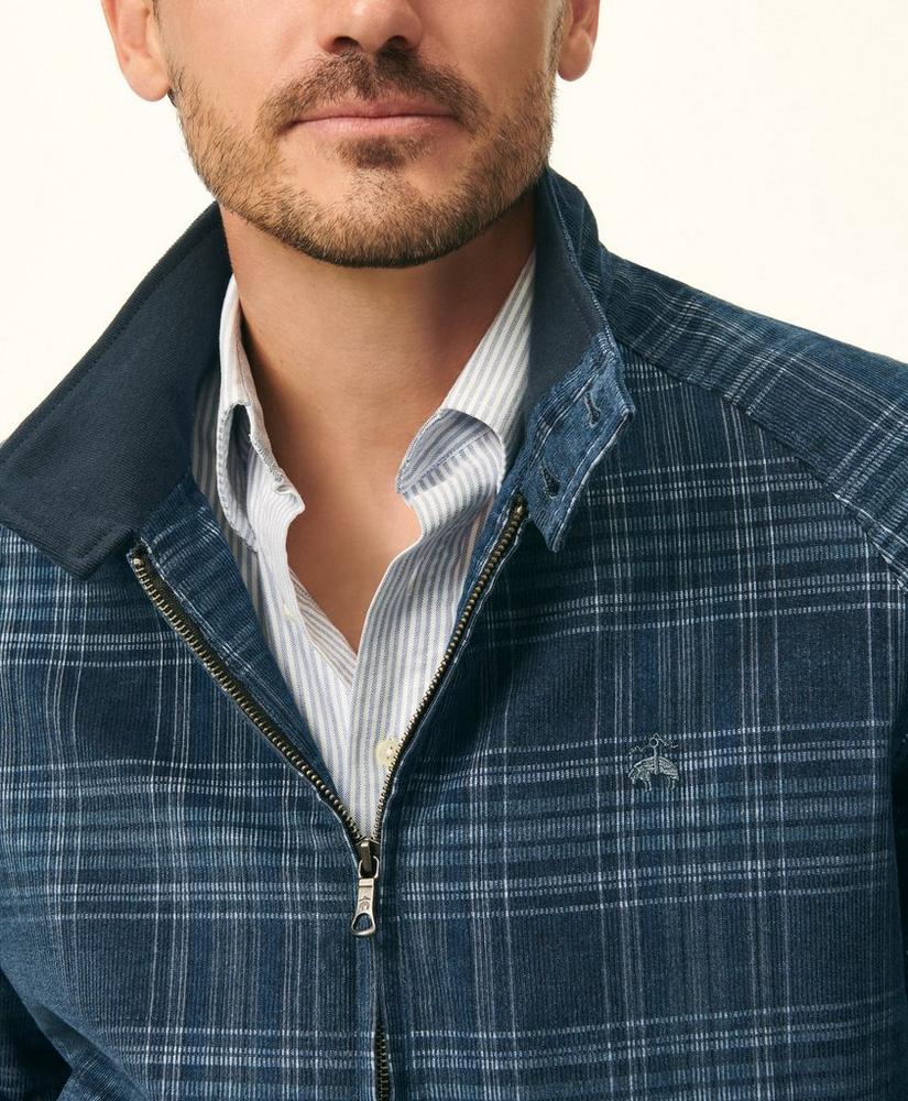 Plaid Corduroy Harrington Jacket in Thermore-Filled Cotton