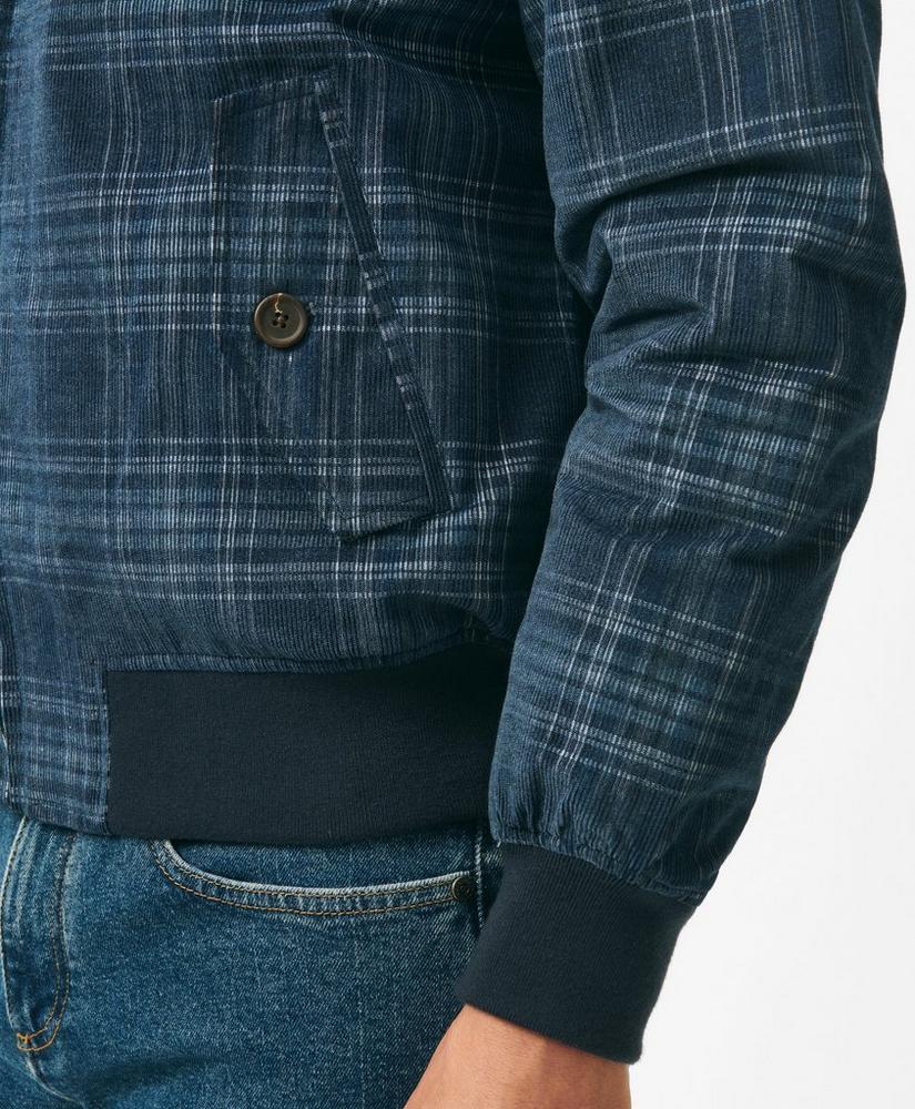 Plaid Corduroy Harrington Jacket in Thermore-Filled Cotton