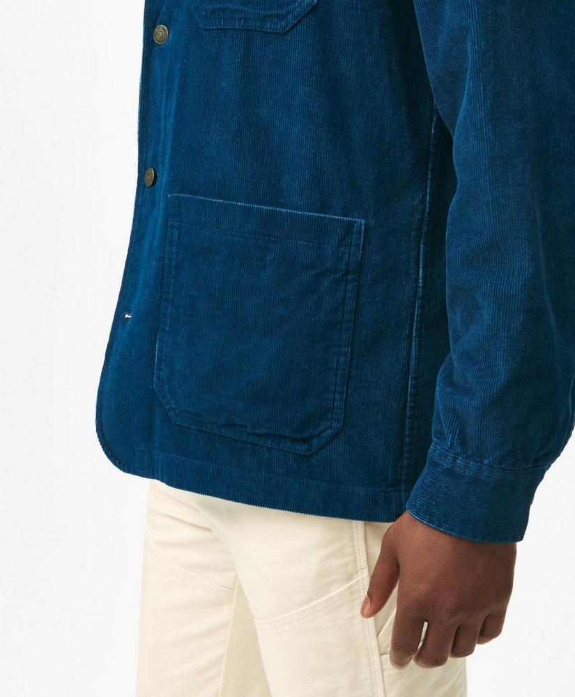 Chore Coat in Authentic Indigo-Dyed Pinwale Corduroy Cotton