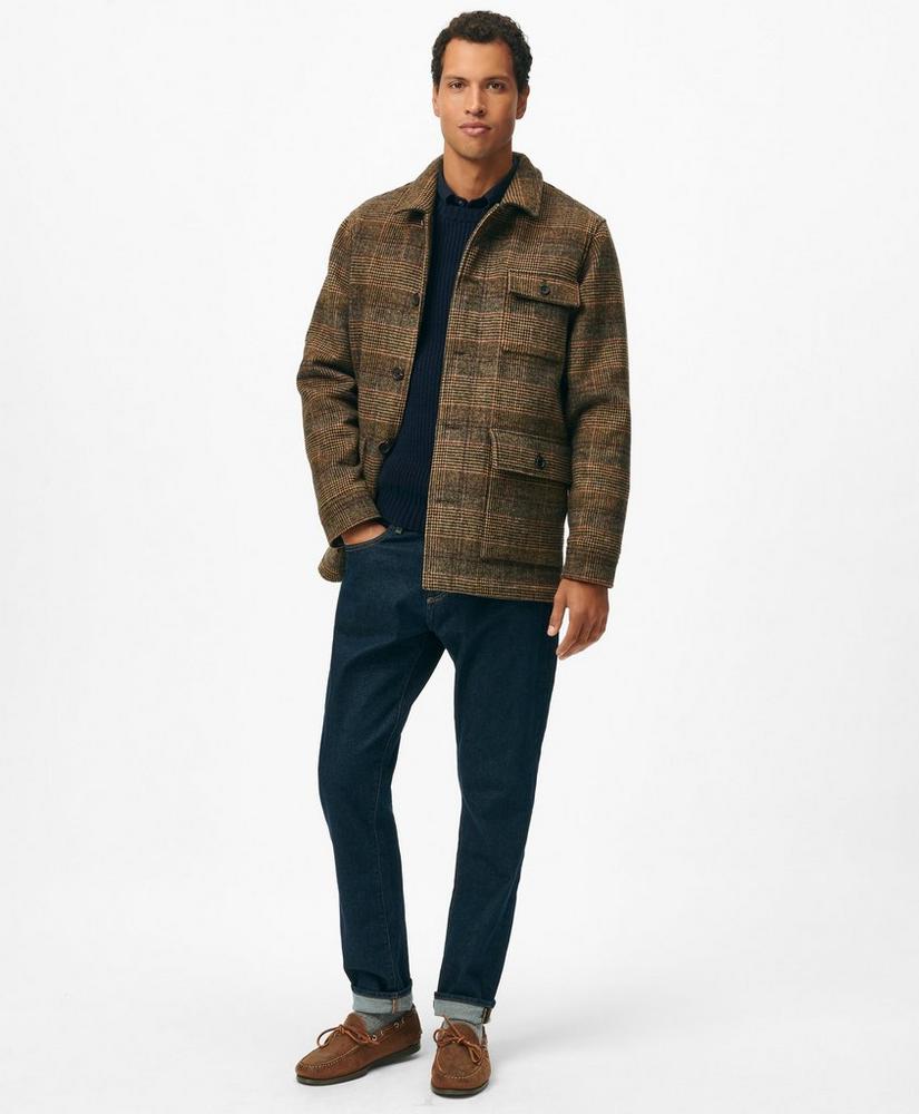 Wool-Blend Plaid Walking Coat