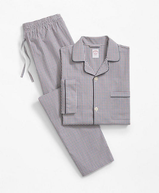 Cotton Broadcloth Tattersall Pajamas