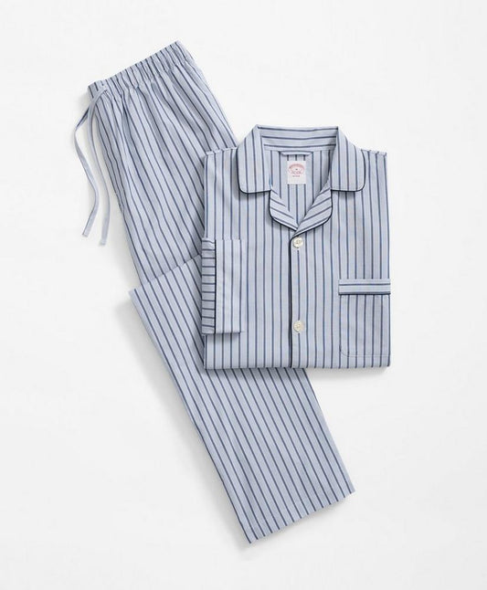 Cotton Broadcloth Striped Pajamas