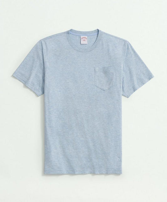 Washed Supima Cotton Pocket Crewneck T-Shirt