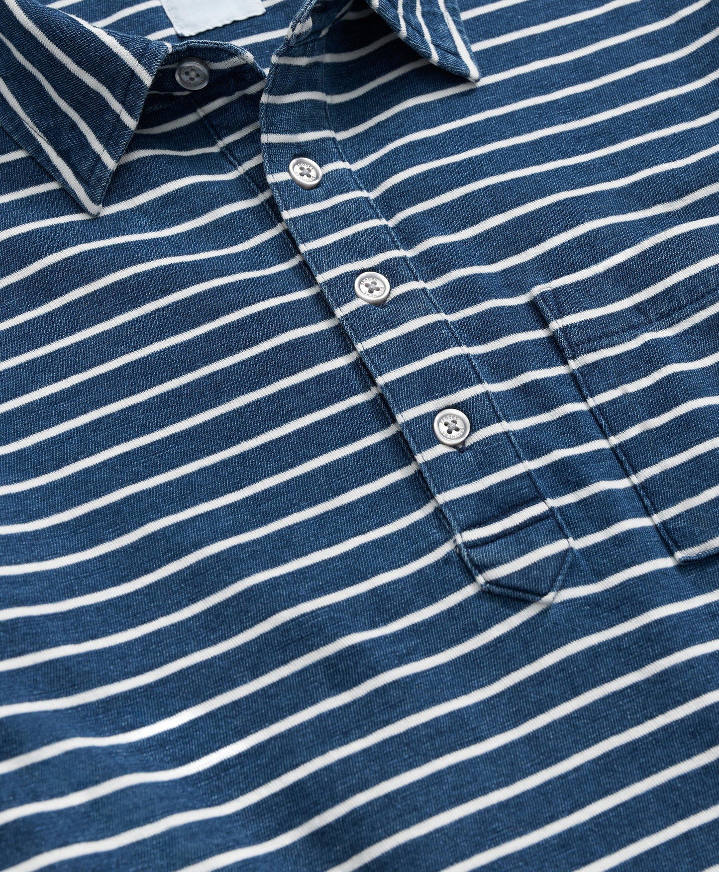 Vintage Polo in Indigo-Washed Jersey Cotton