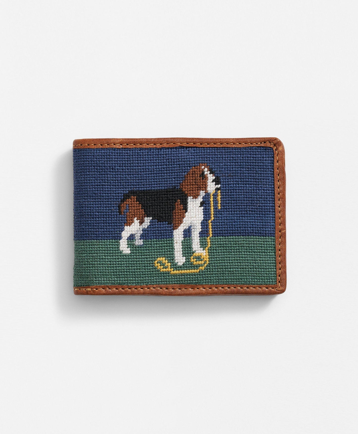 Smathers & Branson Cotton Needlepoint Beagle Wallet