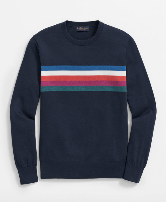 Striped Sweater In Supima Cotton