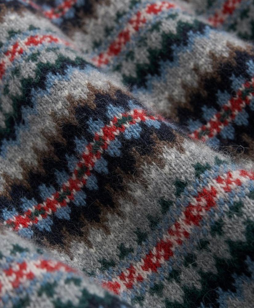 Wool-Alpaca V-Neck Vest in Fair Isle Jacquard