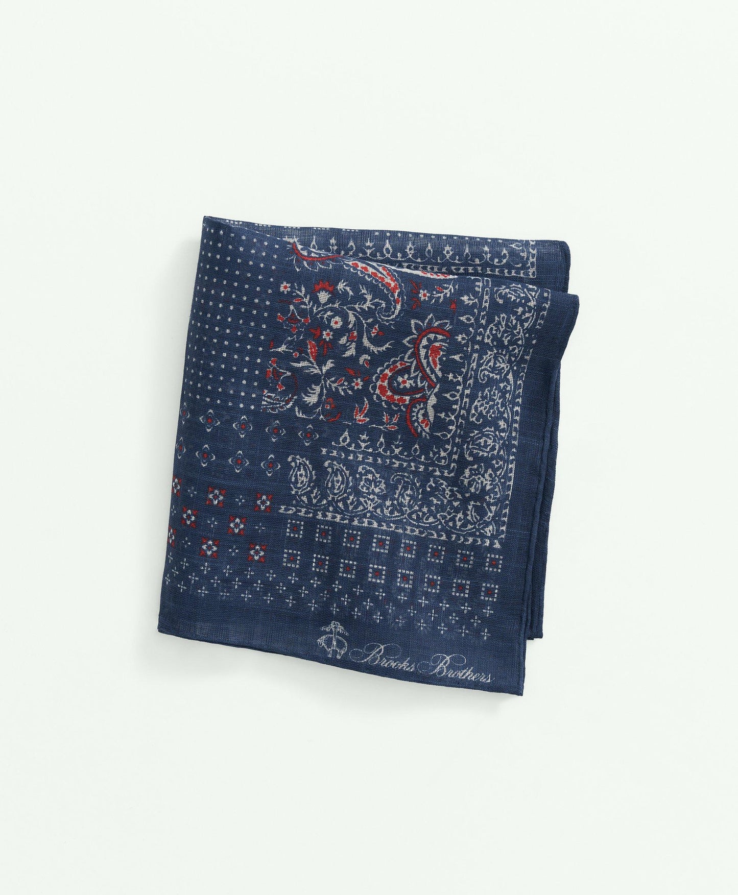 Patchwork Bandana Cotton-Linen Pocket Square