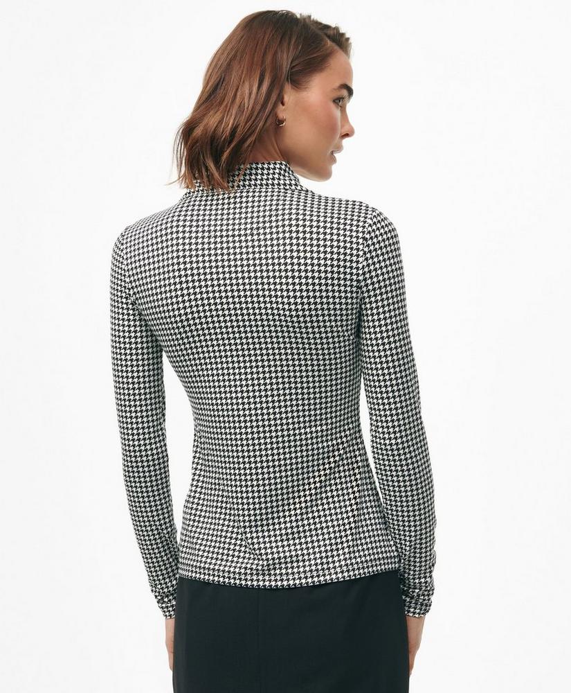 Long Sleeve Patterned Polo