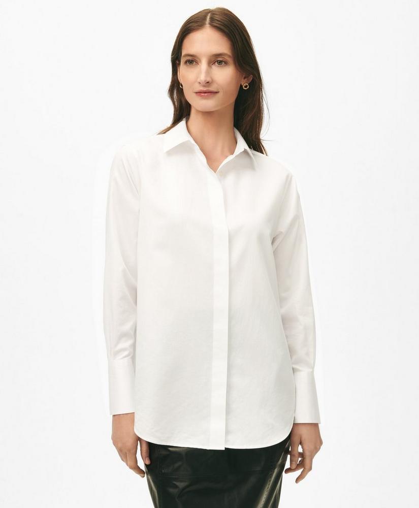 Fitted Stretch Supima Cotton Non-Iron Shirt with French Cuffs