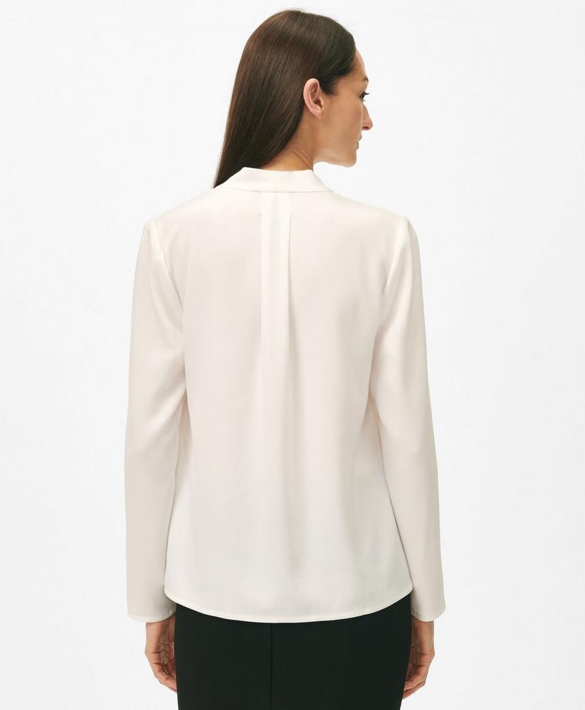 Concealed-Placket Blouse in Crepe