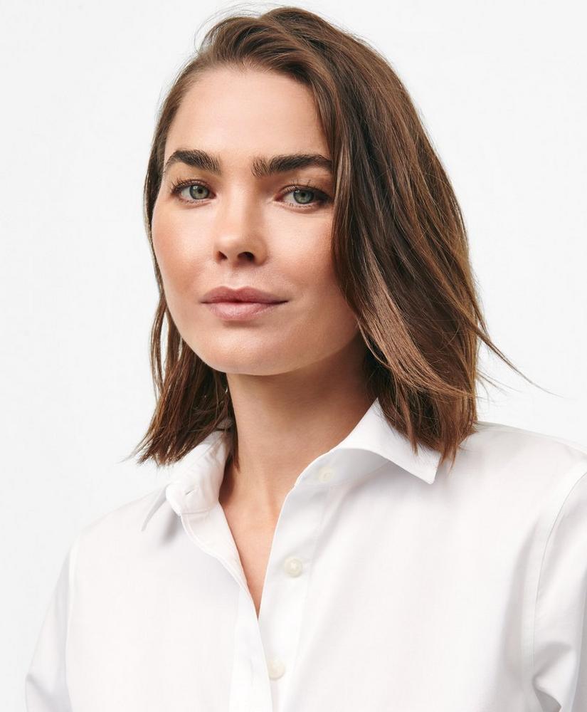 Cropped Shirt in Stretch Supima Cotton