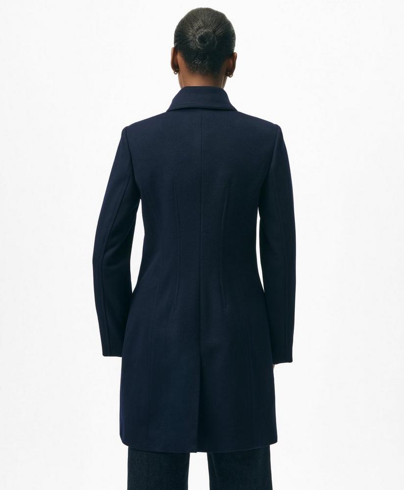 Brushed Wool Double-Breasted Peacoat