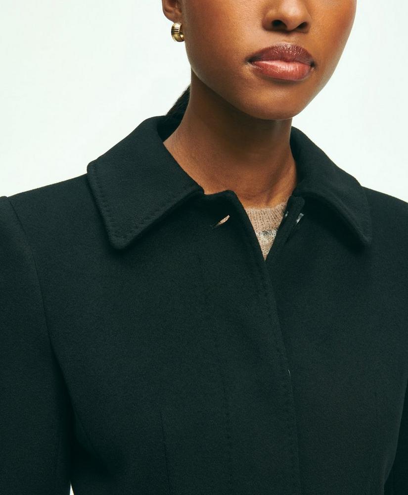 Brushed Wool Twill Wrap Coat