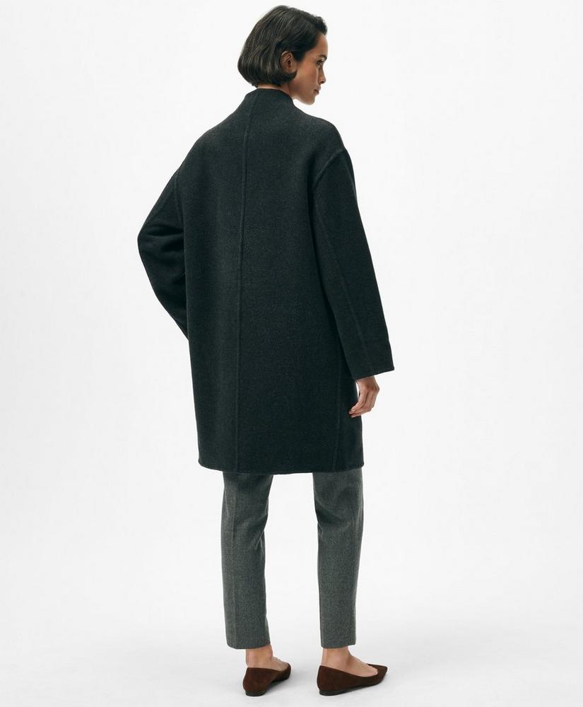 Reversible Single-Button Coat in Wool Blend