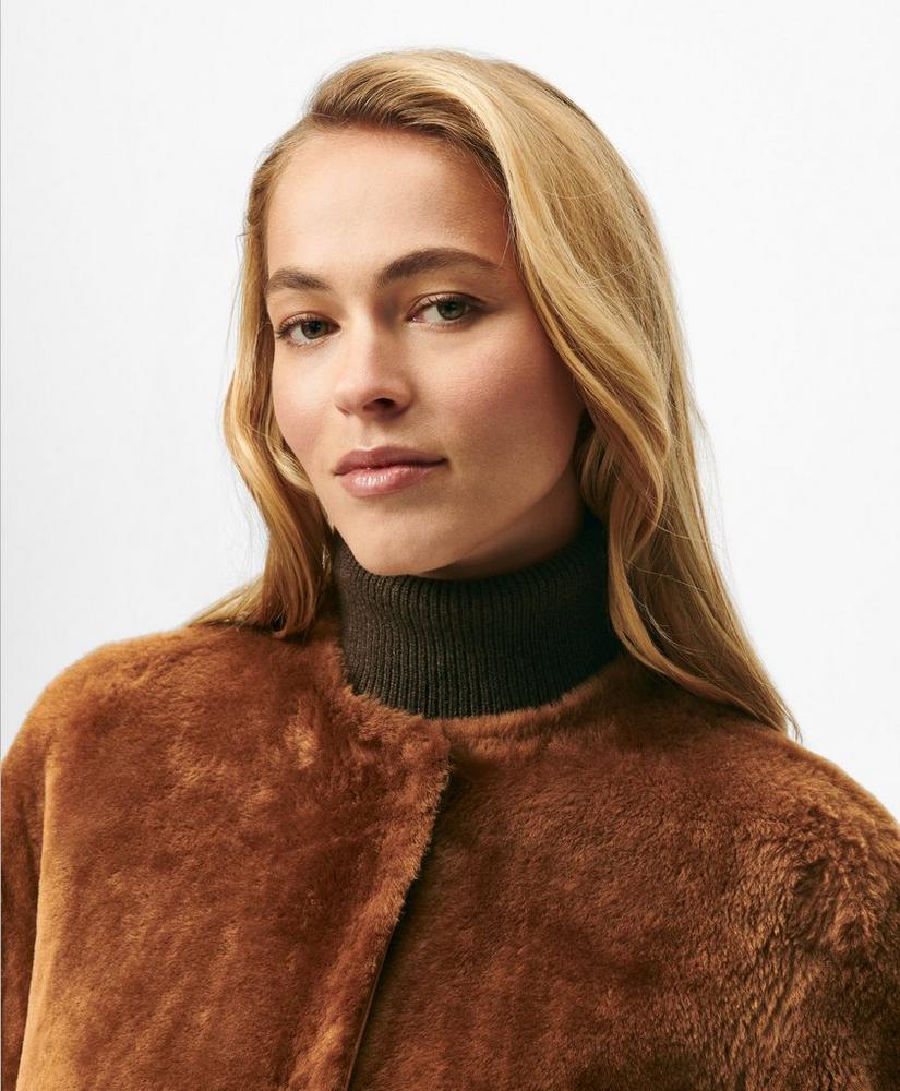 Reversible Belted Shearling Coat