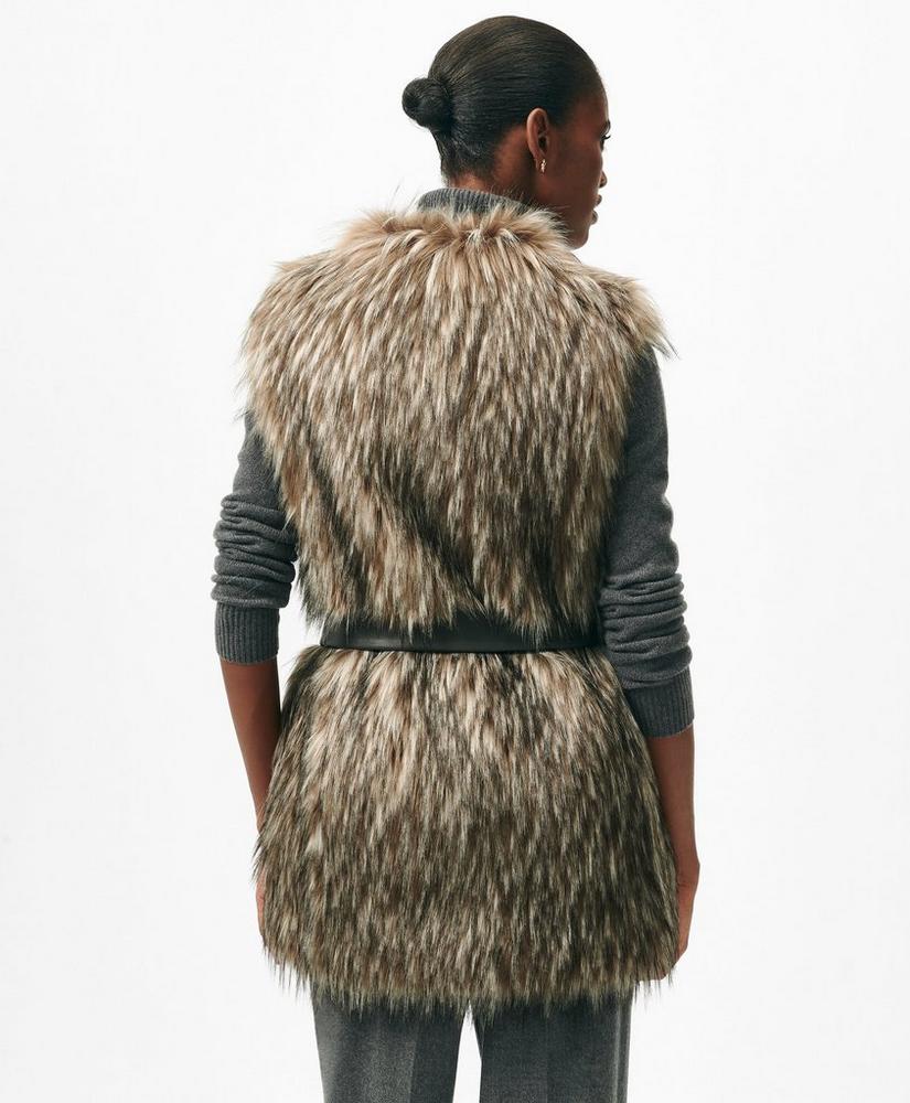 Belted Faux Fur Vest