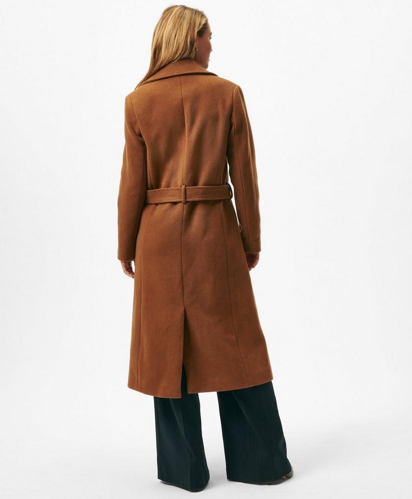 Notch Collar Coat in Water-Repellent Brushed-Twill Wool