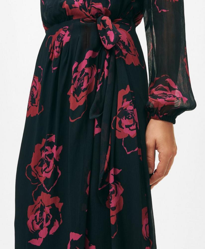 Rose Wrap Dress in Chiffon