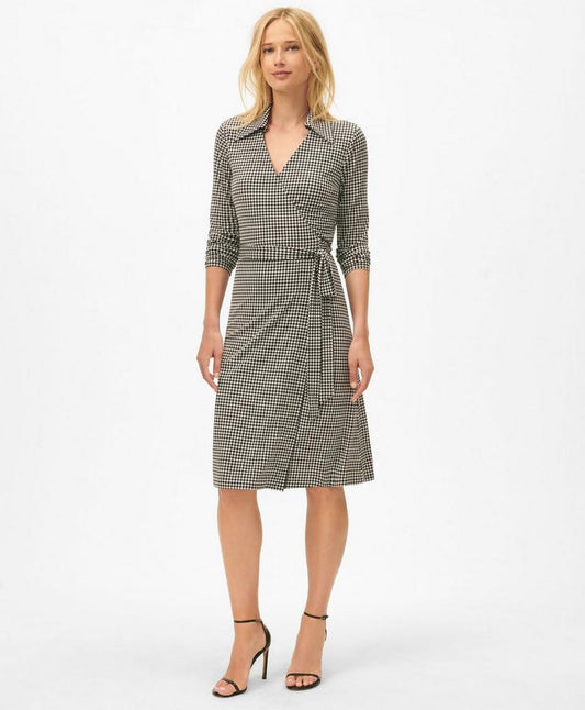 Patterned Jersey Wrap Dress