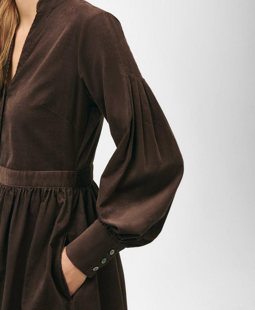 A-Line Shirt Dress in Corduroy