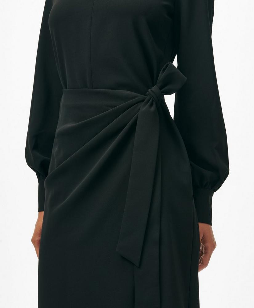 Keyhole Dress in Fine Twill Stretch Crepe