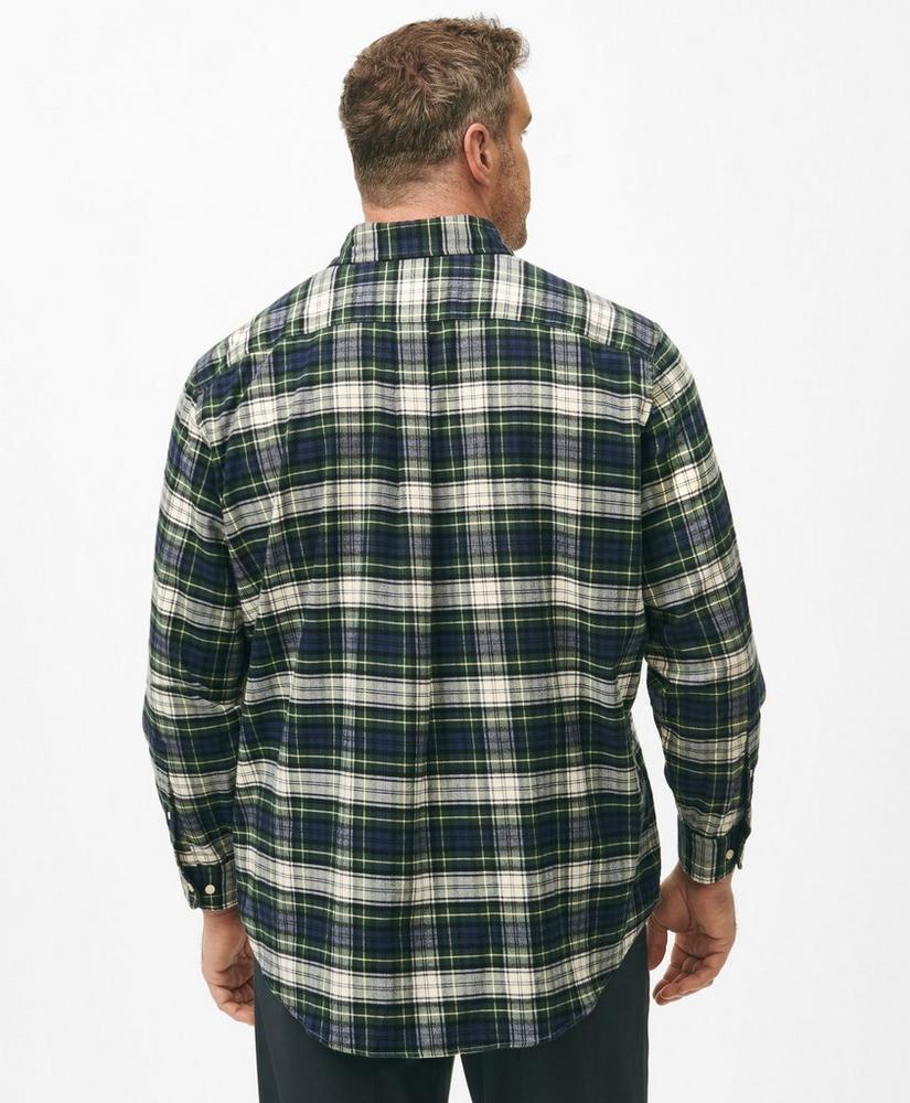 Big & Tall Portuguese Flannel Polo Button Down Collar, Tartan Shirt