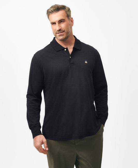 Golden Fleece Big & Tall Stretch Supima Long-Sleeve Polo Shirt