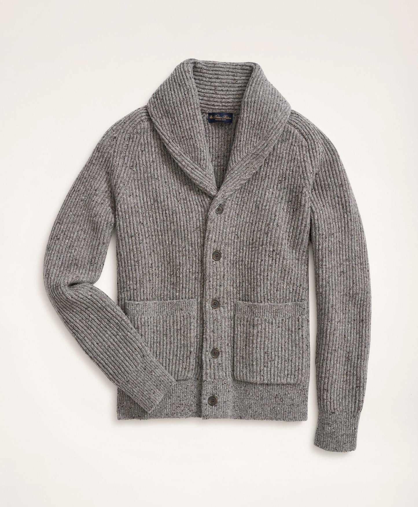 Big & Tall Wool Shawl Collar Donegal Cardigan